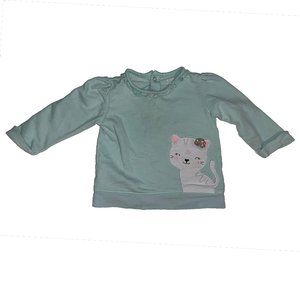 🧸 3/$10 🧸 Size 12M Long-Sleeve Kitty Shirt - Child of Mine by Carters